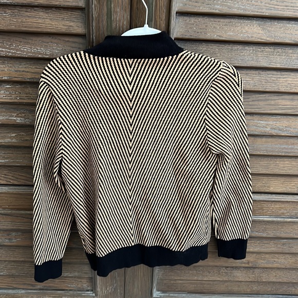 Anne Klein tan and brown zip up jacket - Picture 6 of 6